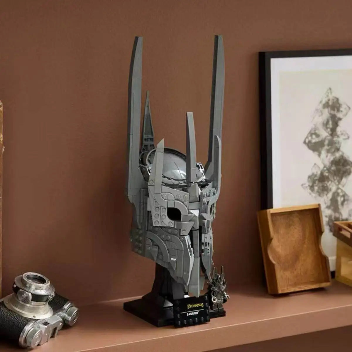Capacete de Sauron — Blocos de Montar 538 Peças | O Senhor dos Anéis DIY