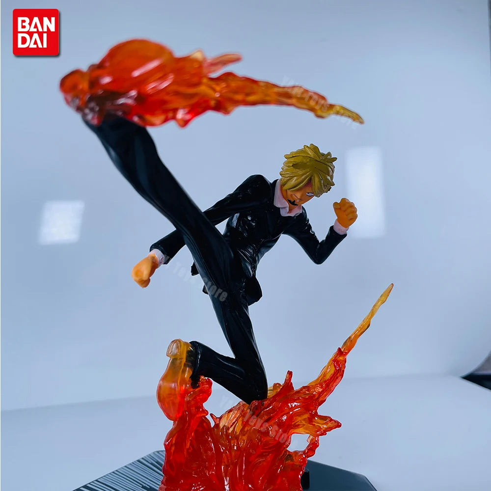 One Piece Figuras de Batalha PVC — Luffy, Zoro, Ace e Sanji