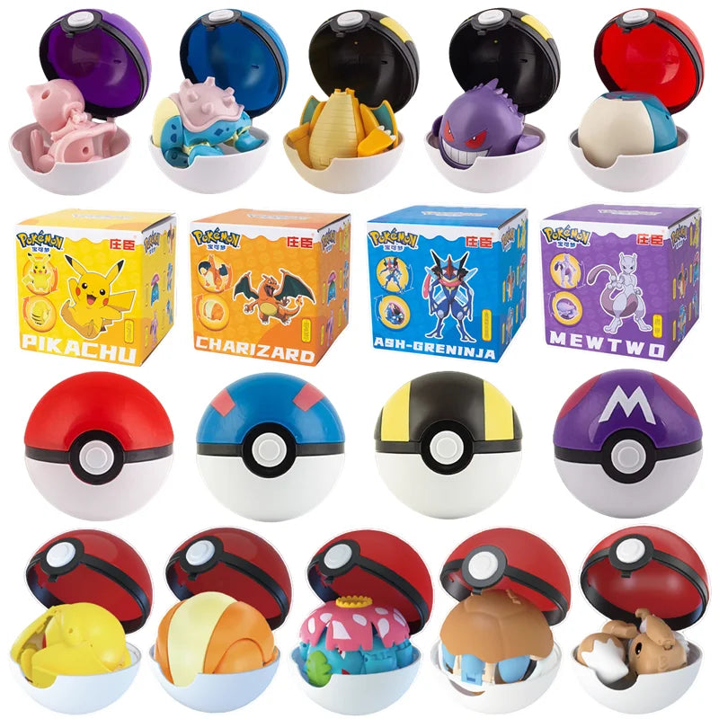 Pokémon Figuras Colecionáveis PVC com Caixa — Pikachu, Charizard, Mewtwo e mais