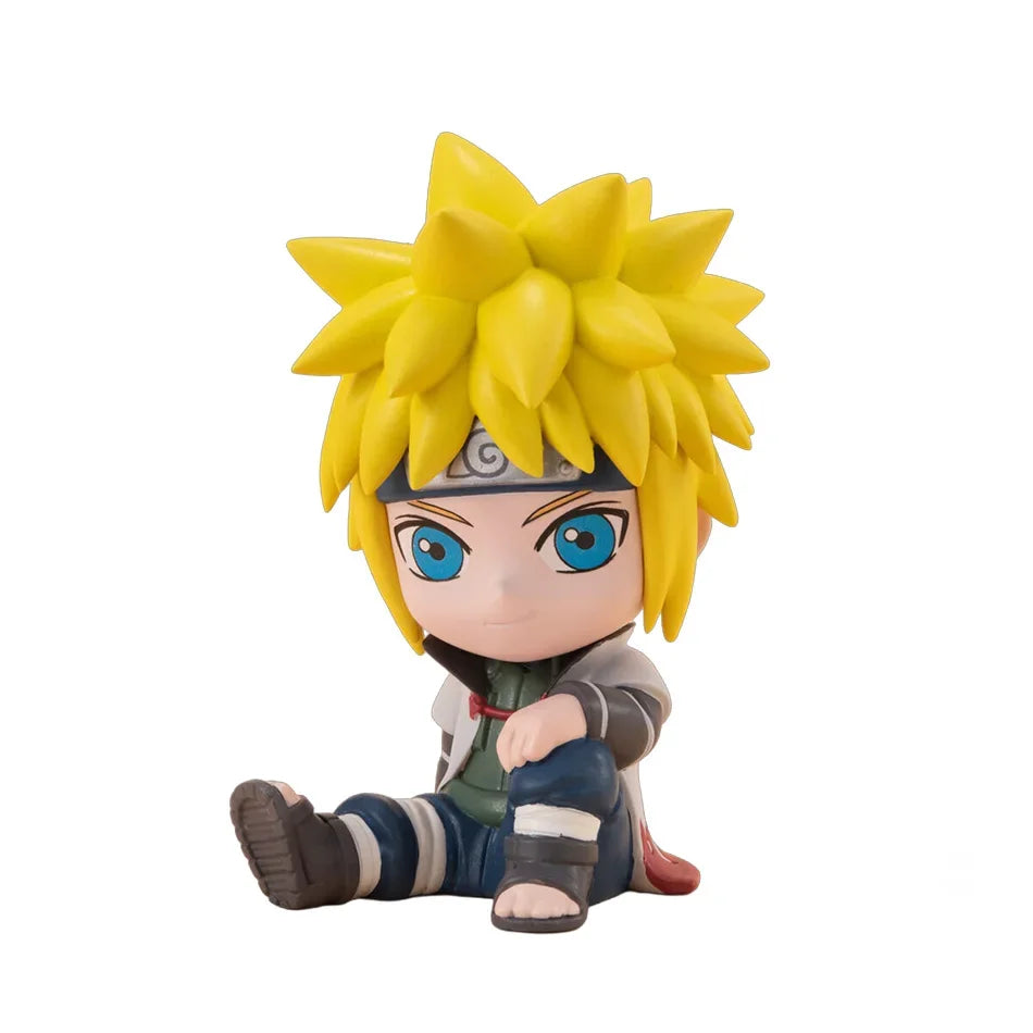 Naruto Kit 8 Figuras Versão Q PVC — Kakashi, Sasuke, Itachi, Gaara e mais