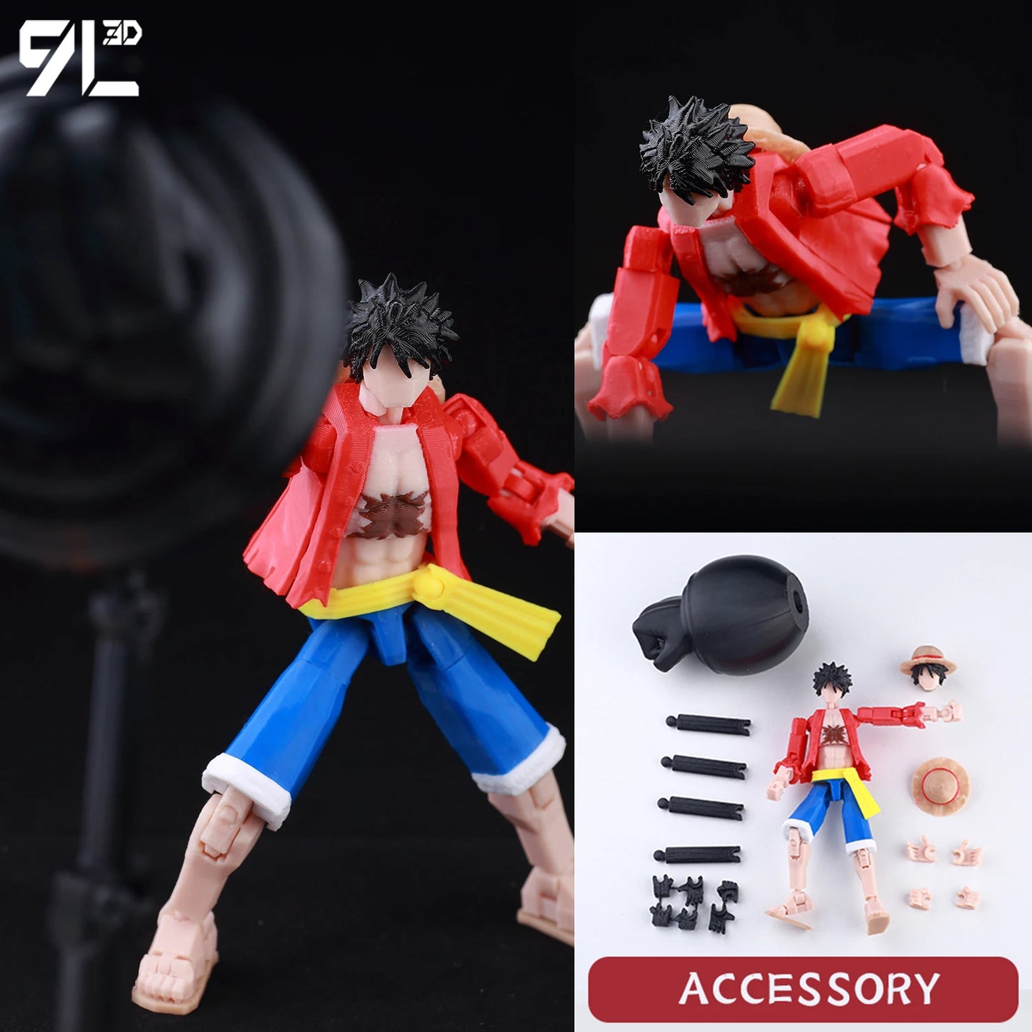 Figuras Articuladas 9L3D — Anime Multi-Universo 14cm | Gojo, Luffy, Naruto, Tanjiro e mais