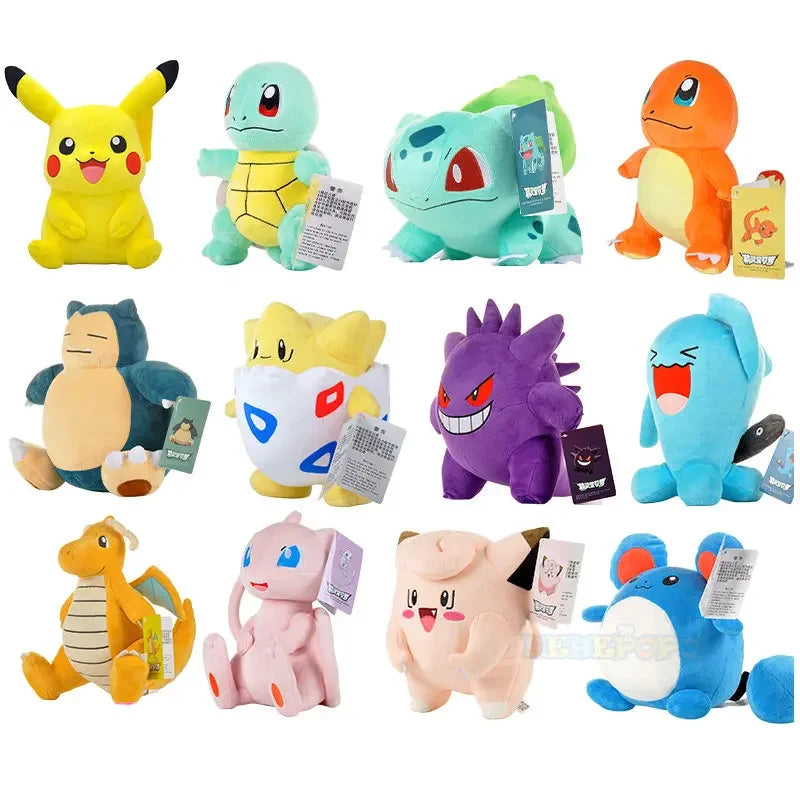 Pokémon Pelúcias Colecionáveis — Gengar, Pikachu, Eevee, Snorlax e mais