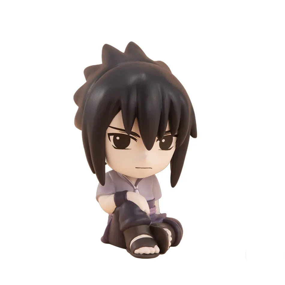 Naruto Kit 8 Figuras Versão Q PVC — Kakashi, Sasuke, Itachi, Gaara e mais