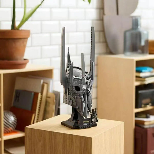 Capacete de Sauron — Blocos de Montar 538 Peças | O Senhor dos Anéis DIY