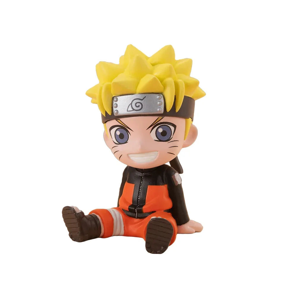 Naruto Kit 8 Figuras Versão Q PVC — Kakashi, Sasuke, Itachi, Gaara e mais
