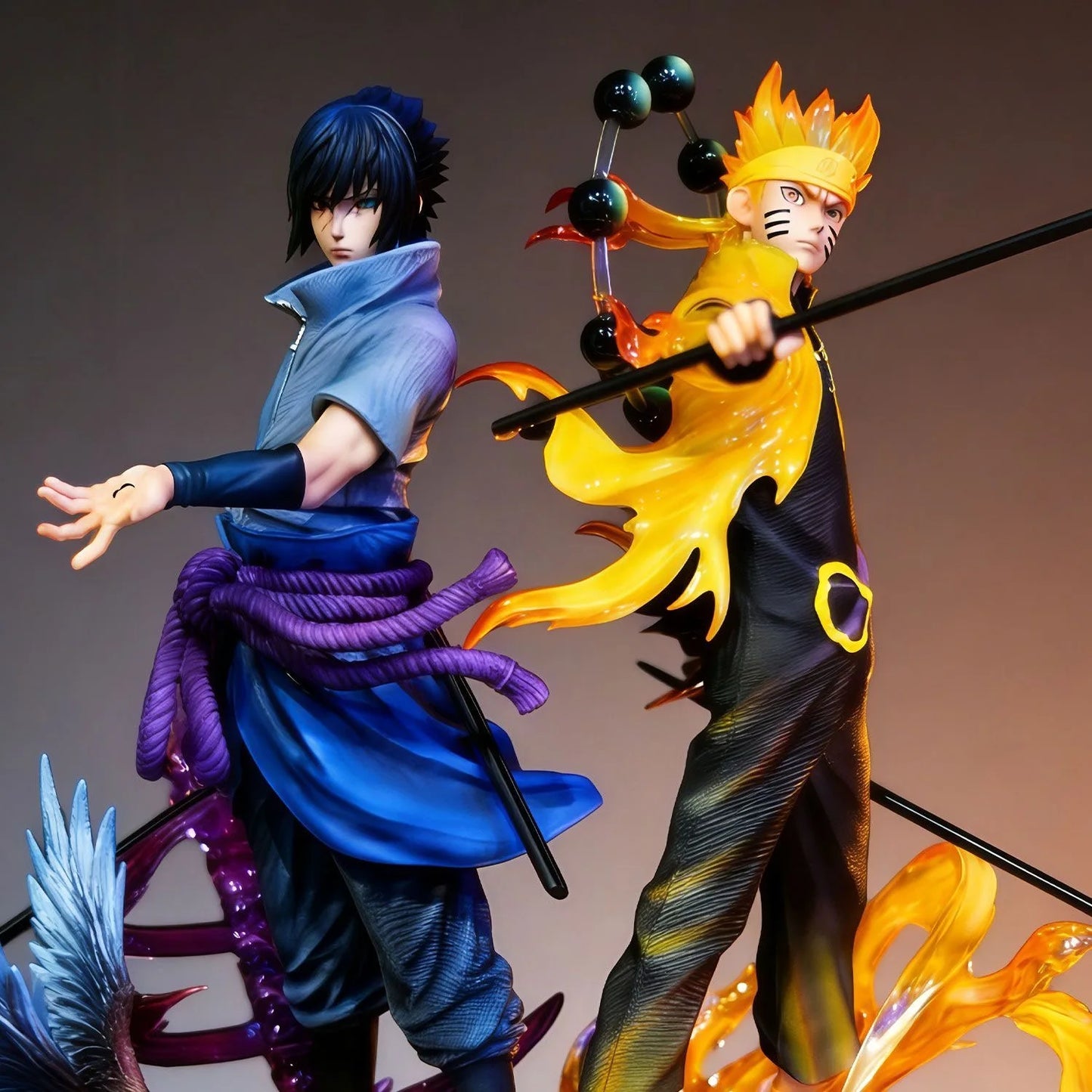 Figura Naruto e Sasuke 22cm — Naruto Shippuden PVC Bandai
