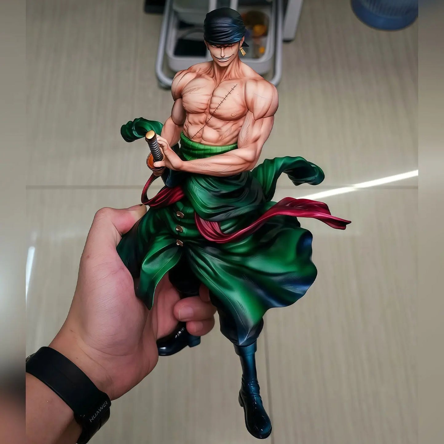 Figura Roronoa Zoro 28cm — One Piece PVC com Caixa