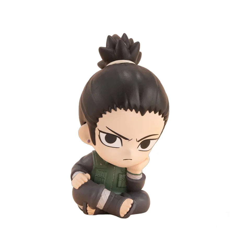 Naruto Kit 8 Figuras Versão Q PVC — Kakashi, Sasuke, Itachi, Gaara e mais
