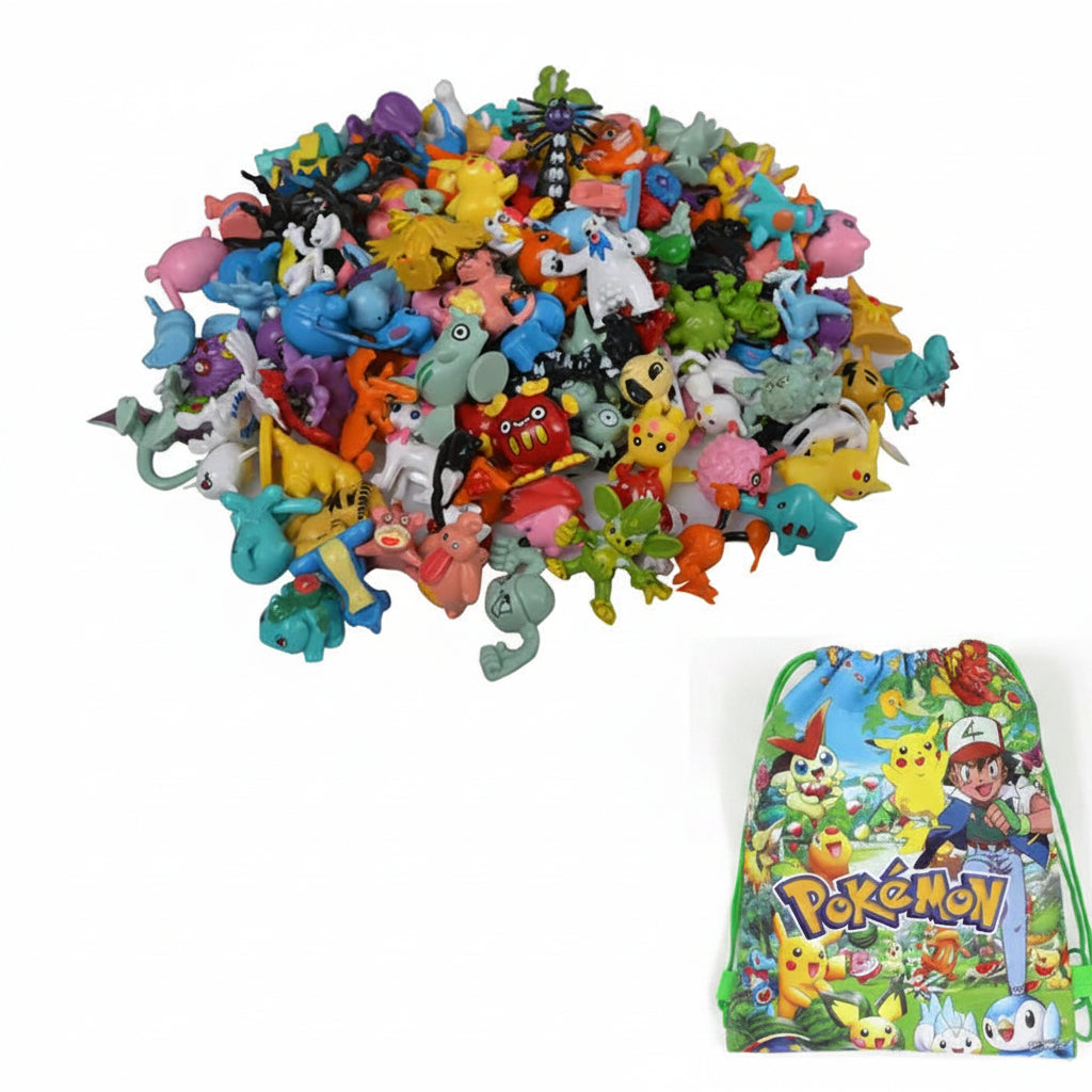 Pokémon Mini Figuras Kit — 144 Estilos Únicos PVC 2-3cm