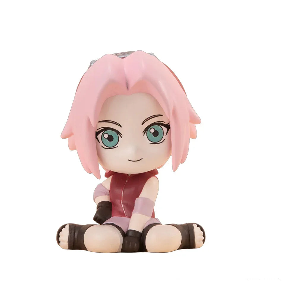 Naruto Kit 8 Figuras Versão Q PVC — Kakashi, Sasuke, Itachi, Gaara e mais