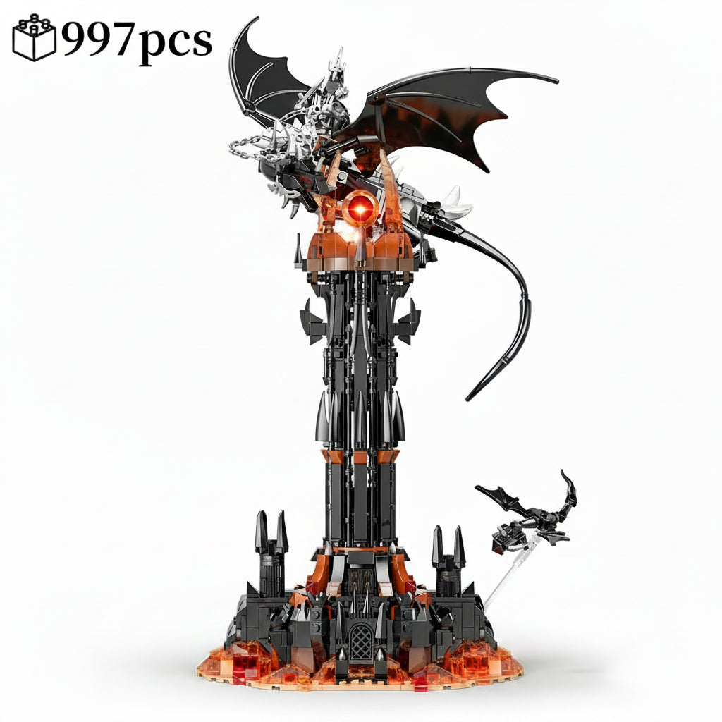 Blocos de Montar O Senhor dos Anéis — Fell Beast e Fortaleza 997 Peças Compatível LEGO
