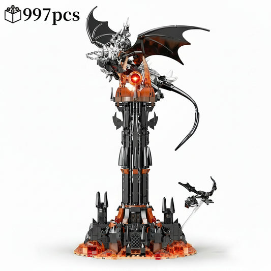 Blocos de Montar O Senhor dos Anéis — Fell Beast e Fortaleza 997 Peças Compatível LEGO