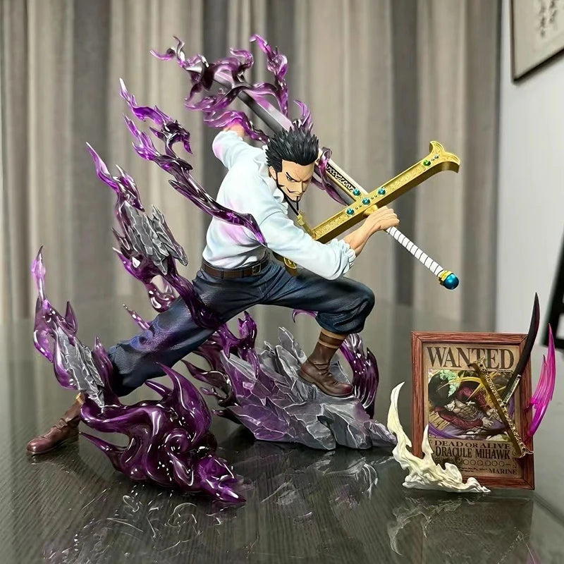 Dracule Mihawk — One Piece Figura Colecionável PVC 30cm