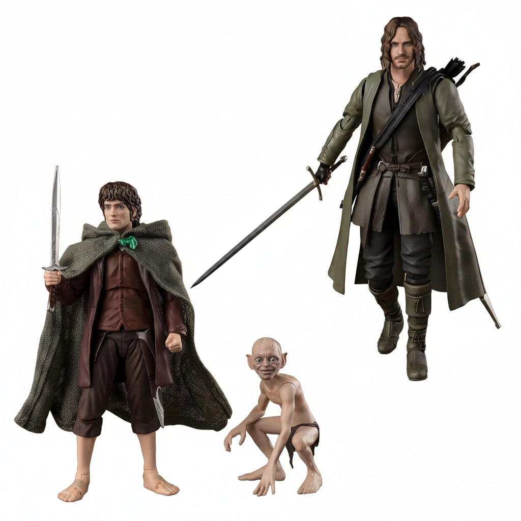 SH Figuarts O Senhor dos Anéis — Frodo Baggins / Aragorn Figura Colecionável
