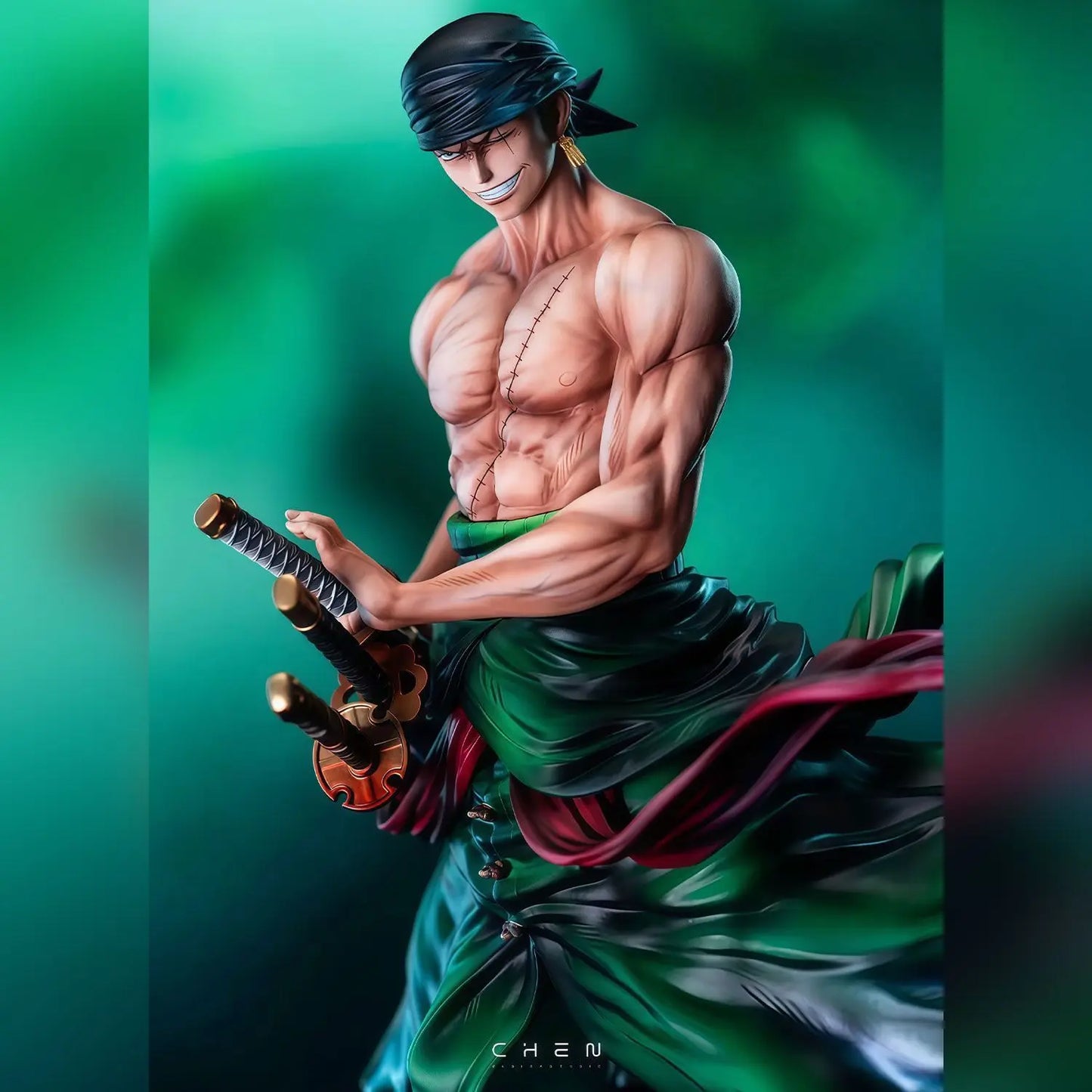 Figura Roronoa Zoro 28cm — One Piece PVC com Caixa