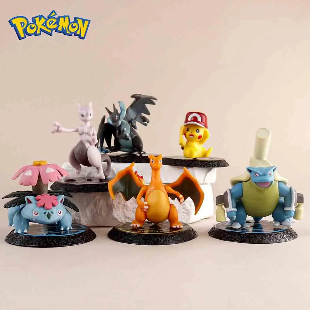 Pokémon Kit 6 Figuras Clássicas PVC 6-7cm — Pikachu, Charizard, Blastoise e mais