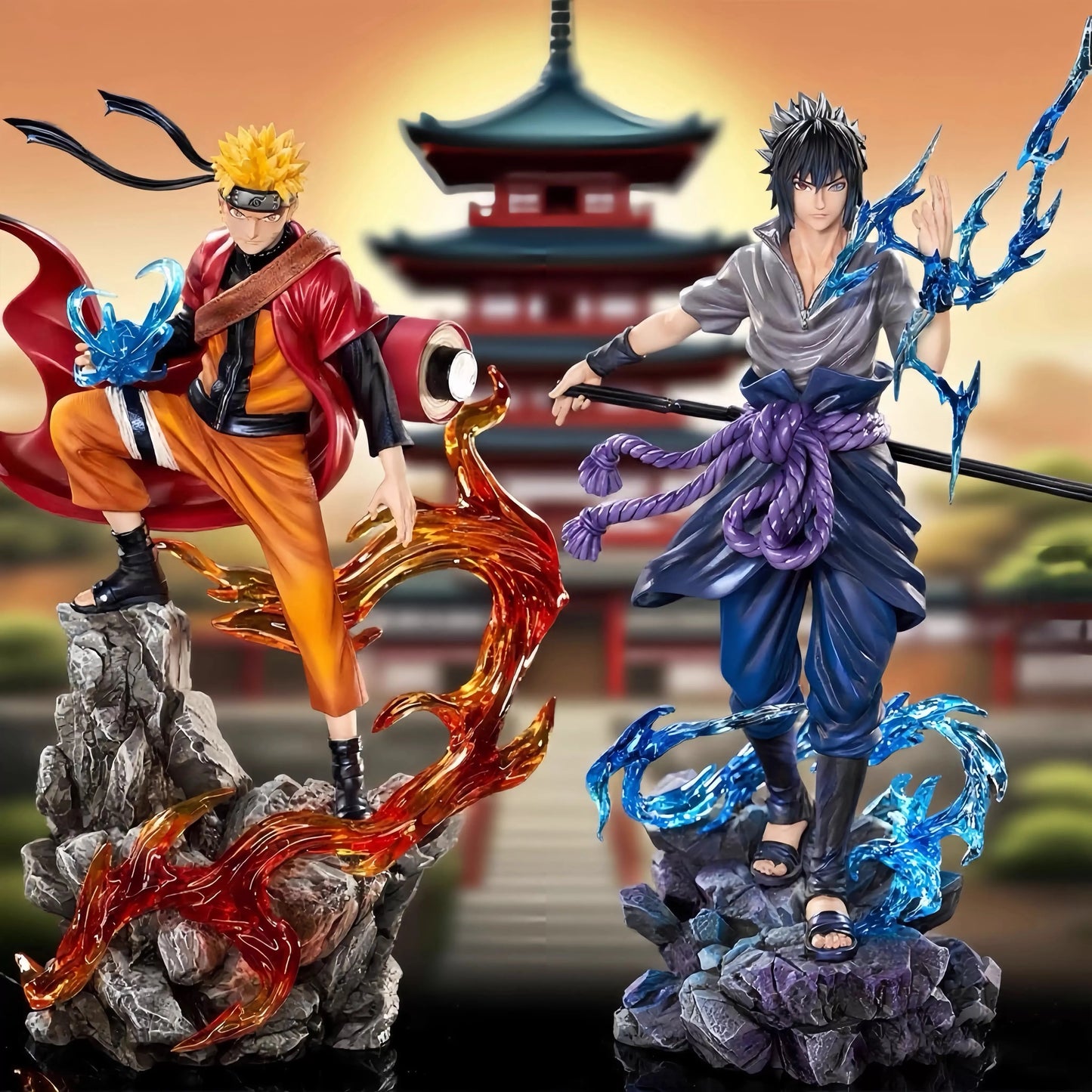 Naruto e Sasuke — Figuras Colecionáveis PVC 23cm