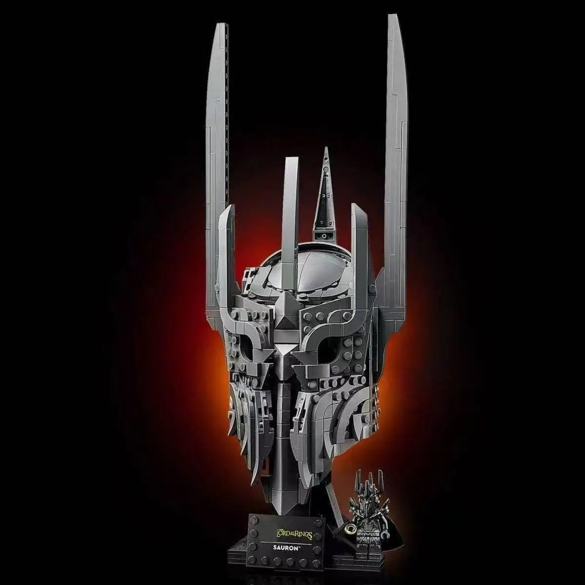 Capacete de Sauron — Blocos de Montar 538 Peças | O Senhor dos Anéis DIY