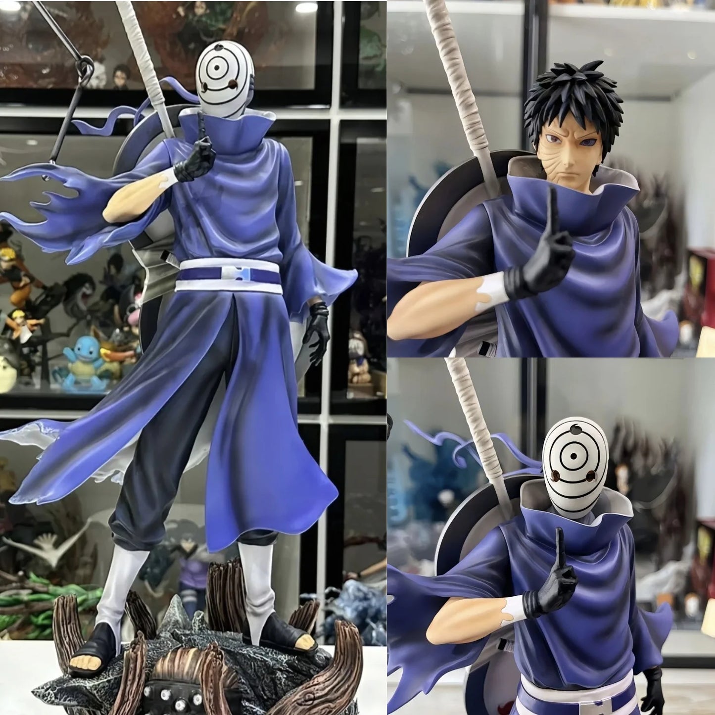 Uchiha Obito — Figura GK Cena Naruto Shippuden | Duas Cabeças Intercambiáveis