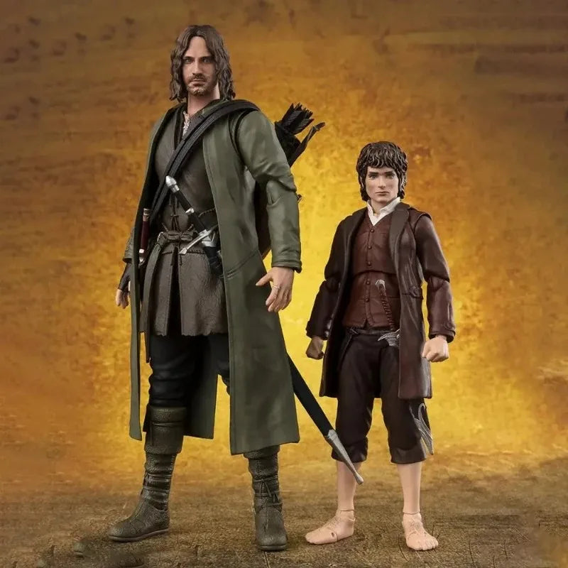 SH Figuarts O Senhor dos Anéis — Frodo Baggins / Aragorn Figura Colecionável