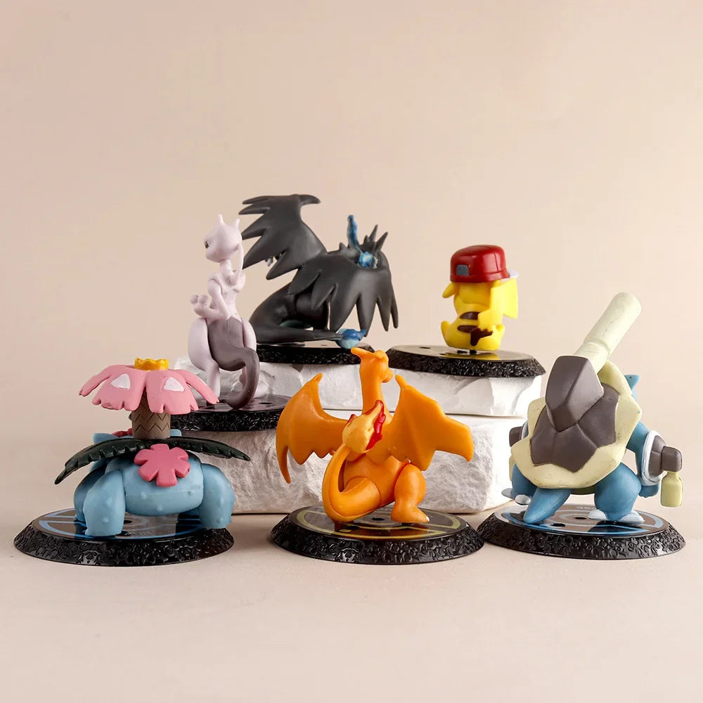 Pokémon Kit 6 Figuras Clássicas PVC 6-7cm — Pikachu, Charizard, Blastoise e mais