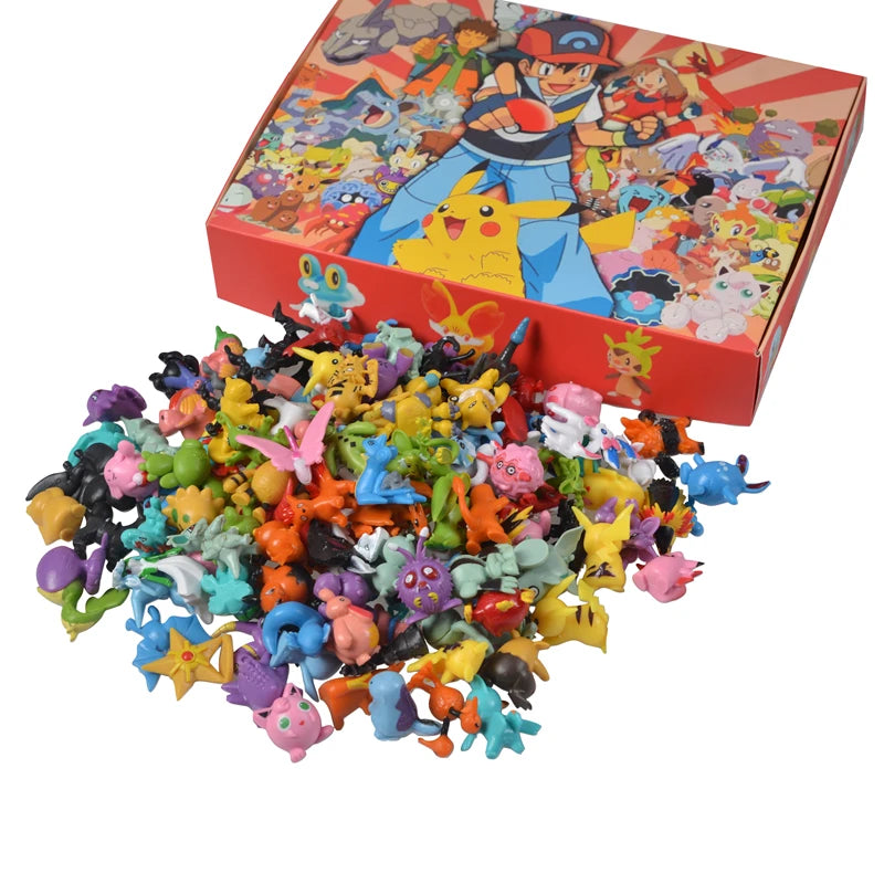 Pokémon Mini Figuras Kit — 144 Estilos Únicos PVC 2-3cm